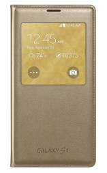 Чехол-книжка Flip Case S-View для Samsung Galaxy S5 G900 золотой