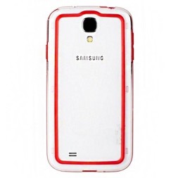 Бампер GRIFFIN для Samsung Galaxy S4 i9500/9505 красный с прозрачной полосой