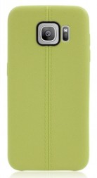 Накладка силиконовая под кожу для Samsung Galaxy S7 Edge SM-G935 зеленая