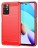 Накладка силиконовая для Xiaomi Redmi 10 / Xiaomi Redmi 10 Prime карбон и сталь красная