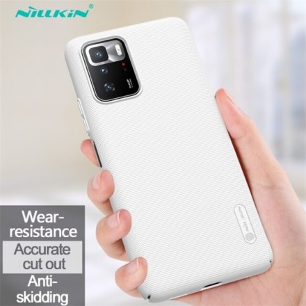 Накладка пластиковая Nillkin Frosted Shield для Xiaomi Redmi Note 10 Pro 5G / Poco X3 GT белая