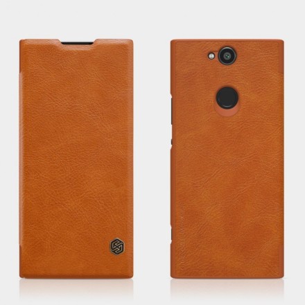 Чехол-книжка Nillkin Qin Leather Case для Sony Xperia XA2 Plus коричневый