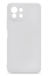 Накладка силиконовая Silicone Cover для Xiaomi Mi 11 Lite белая