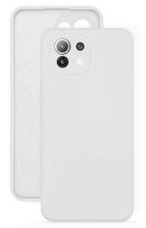 Накладка силиконовая Silicone Cover для Xiaomi Mi 11 Lite / Mi 11 Lite 5G NE белая