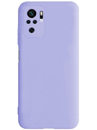Накладка силиконовая Silicone Cover для Xiaomi Redmi Note 10 / Xiaomi Redmi Note 10S / Poco M5s сиреневая