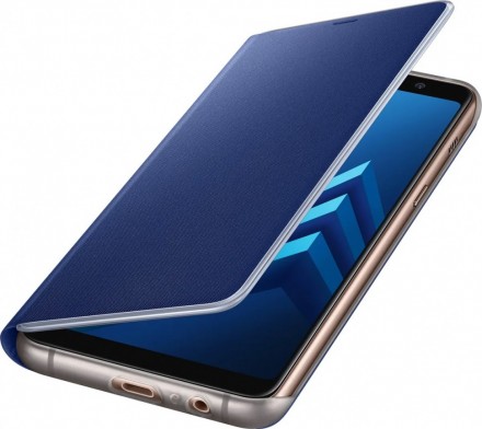 Чехол Samsung Neon Flip Cover для Samsung Galaxy A8 Plus (2018) A730 EF-FA730PLEGRU синий