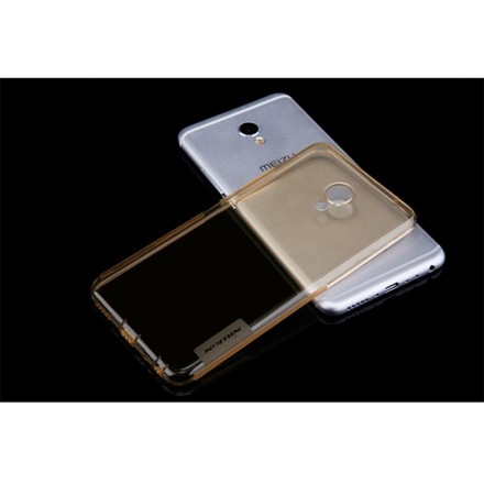 Накладка силиконовая Nillkin Nature TPU Case для Meizu MX6 прозрачно-золотая