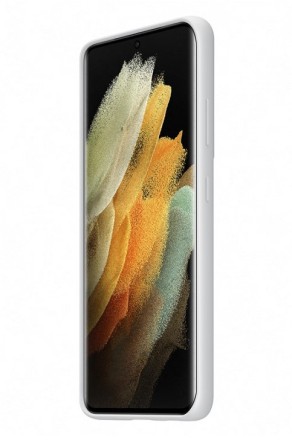 Накладка Samsung Silicone Cover для Samsung Galaxy S21 Ultra G998 EF-PG998TJEGRU светло-серая