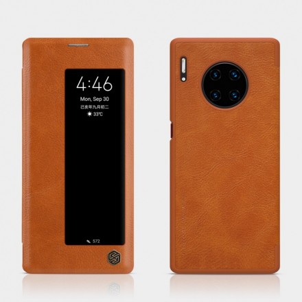 Чехол-книжка Nillkin Qin Leather Case для Huawei Mate 30 Pro коричневый