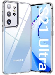 Накладка силиконовая Clear Case для Samsung Galaxy S21 Ultra G998 прозрачная