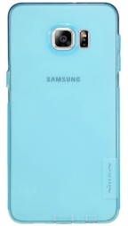 Накладка силиконовая Nillkin Nature TPU Case для Samsung Galaxy S6 Edge+ G928 прозрачно-голубая