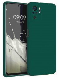 Накладка силиконовая Silicone Cover для Xiaomi Redmi Note 10/Note 10S/Poco M5s зелёная