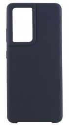 Накладка силиконовая Silicone Cover для Samsung Galaxy S21 Ultra G998 тёмно-синяя