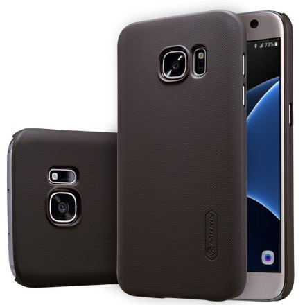 Накладка пластиковая Nillkin Frosted Shield для Samsung Galaxy S7 G930 коричневая