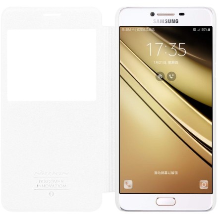 Чехол-книжка Nillkin Sparkle Series для Samsung Galaxy C7 C7000 белый