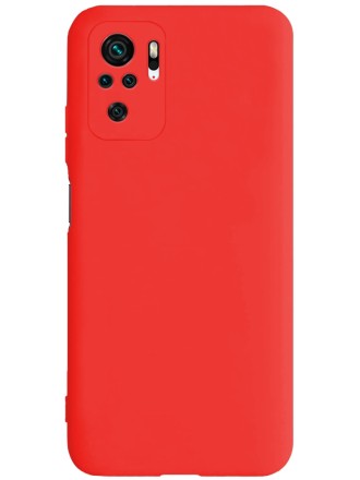Накладка силиконовая Silicone Cover для Xiaomi Redmi Note 10 / Xiaomi Redmi Note 10S / Poco M5s красная