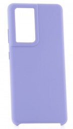 Накладка силиконовая Silicone Cover для Samsung Galaxy S21 Ultra G998 сиреневая