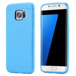 Накладка силиконовая с точками для Samsung Galaxy S7 Edge SM-G935 голубая