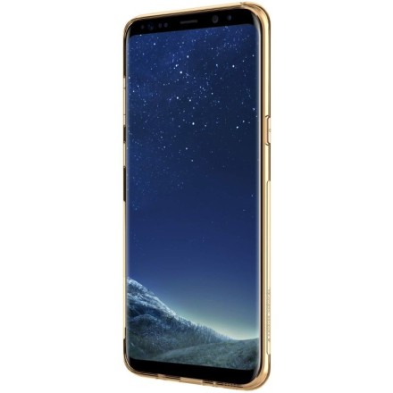 Накладка силиконовая Nillkin Nature TPU Case для Samsung Galaxy S8 Plus G955 прозрачно-золотая