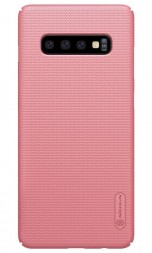 Накладка Nillkin Frosted Shield пластиковая для Samsung Galaxy S10 SM-G973 Rose Gold (розовая)