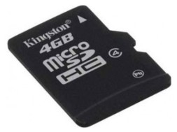 Карта памяти Kingston Micro SD 4Gb Class 4 с адаптером SD