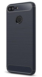 Накладка силиконовая для Huawei Honor 9 Lite карбон сталь синяя