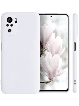 Накладка силиконовая Silicone Cover для Xiaomi Redmi Note 10 / Xiaomi Redmi Note 10S / Poco M5s белая