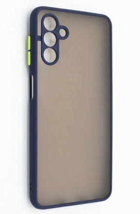 Накладка пластиковая матовая для Samsung Galaxy A04S A047 / Samsung Galaxy A13 5G с силиконовой окантовкой синяя