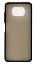 Накладка пластиковая матовая для Xiaomi Poco X3 NFC / X3 Pro чёрная