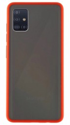 Накладка пластиковая матовая с силиконовой окантовкой для Samsung Galaxy A51 A515 красная