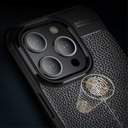 Накладка силиконовая для iPhone 14 Pro под кожу черная