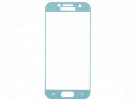 Защитное стекло для Samsung Galaxy A7 (2017) A720 полноэкранное голубое