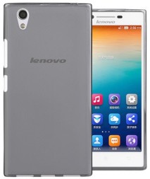 Накладка силиконовая для Lenovo P70 прозрачно-чёрная