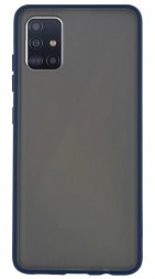 Накладка пластиковая матовая с силиконовой окантовкой для Samsung Galaxy A51 A515 синяя