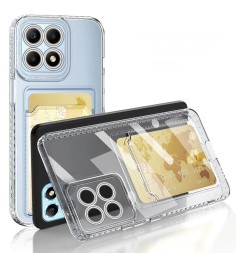 Накладка силиконовая Clear Case для Honor X8a с отделением для карт прозрачная