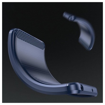 Накладка силиконовая для Realme C51 / Realme C53 карбон сталь синяя