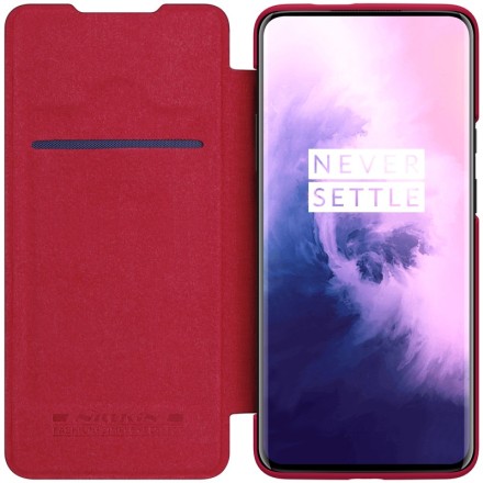 Чехол Nillkin Qin Leather Case для OnePlus 7 Pro красный