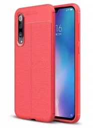Накладка силиконовая для Xiaomi Mi 9 SE под кожу красная