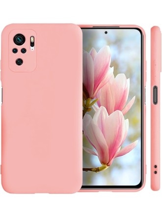 Накладка силиконовая Silicone Cover для Xiaomi Redmi Note 10 / Xiaomi Redmi Note 10S / Poco M5s розовая