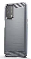 Накладка силиконовая для OnePlus Nord N200 5G карбон сталь серая