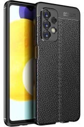 Накладка силиконовая для Samsung Galaxy A23 A235 под кожу чёрная