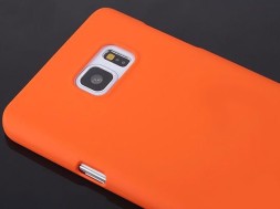 Накладка пластиковая Seven Days Metallic для Samsung Galaxy S6 Edge+ G928 оранжевая