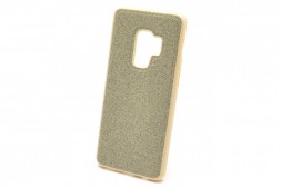 Накладка силиконовая для Samsung Galaxy S9 Plus SM-G965 золотистая ткань