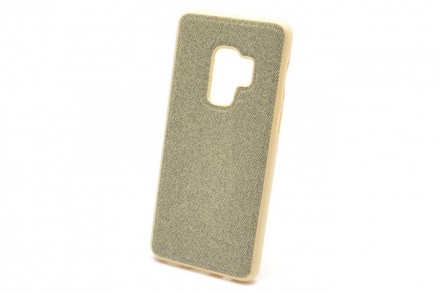 Накладка силиконовая для Samsung Galaxy S9 Plus SM-G965 золотистая ткань