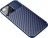 Накладка силиконовая для iPhone 14 Pro Max под карбон синяя