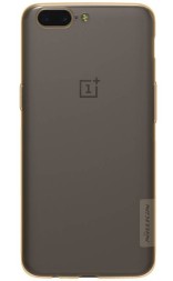 Накладка силиконовая Nillkin Nature TPU Case для OnePlus 5 прозрачно-золотая