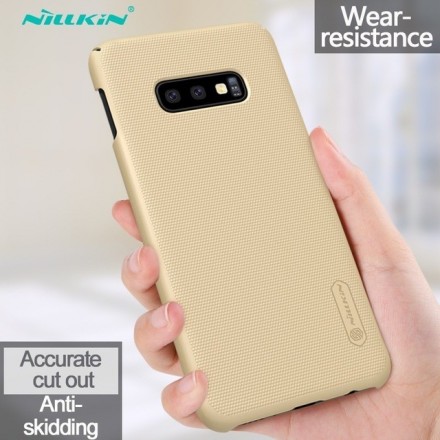 Накладка пластиковая Nillkin Frosted Shield для Samsung Galaxy S10e G970 золотистая