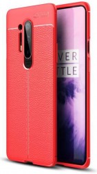 Накладка силиконовая для OnePlus 8 Pro под кожу красная