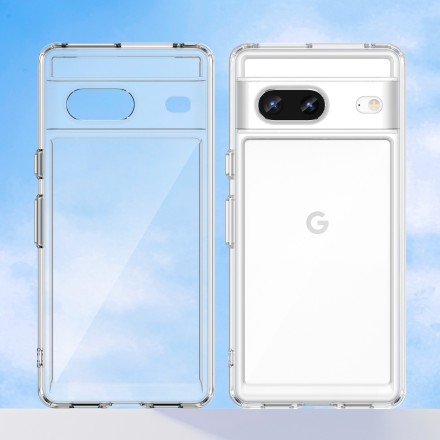 Накладка пластиковая для Google Pixel 7 с силиконовой окантовкой прозрачная