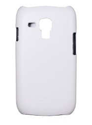 Накладка Jekod пластиковая для Samsung Galaxy S3 mini i8190 под кожу белая + пленка